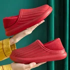 PADRISIMOSпара хлопковых тапочек; Мужские Водонепроницаемые зимние домашние тапочки из ЭВА; Теплые и Нескользящие женские зимние Тапочки