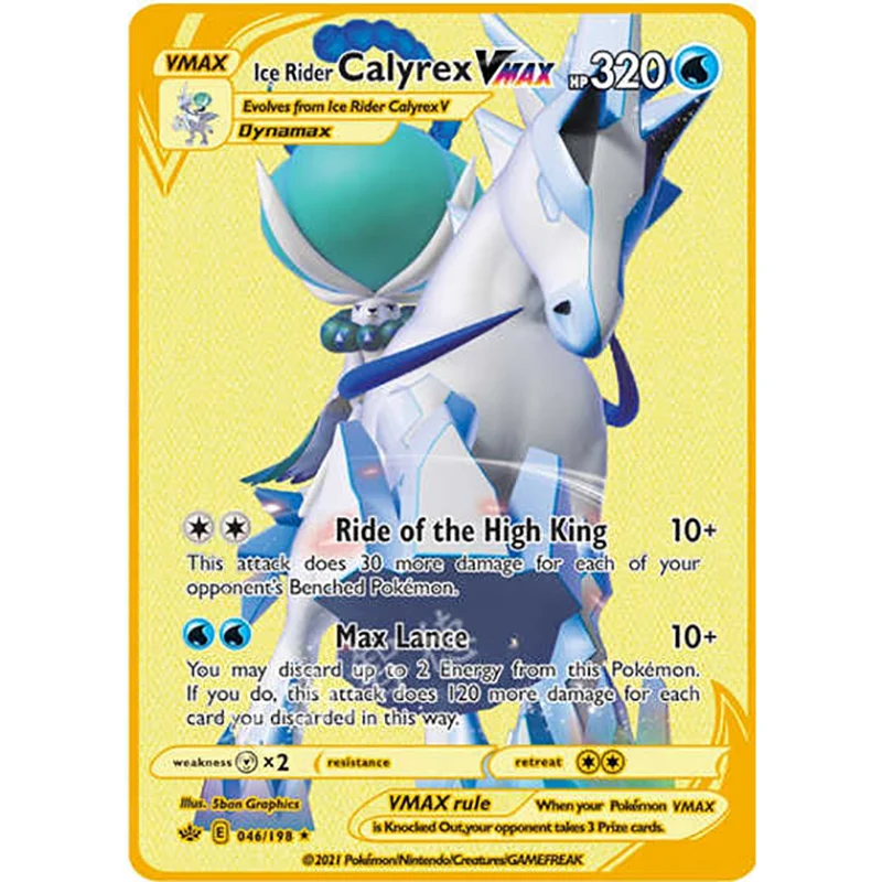 

10 style Latest Pokemon Game Battle Cards Shining Fates Urshifu Vmax Gold Metal Card Tapu Koko Blaziken Collection Toy Gift