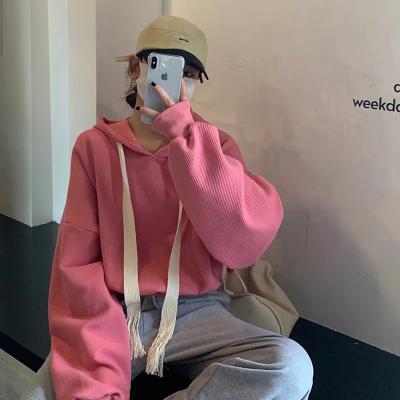 

2021 модная женская одежда, свитшот, женские свитшоты в Корейском стиле на осень и зиму, новые свободные прямые толстовки с принтом ленивых