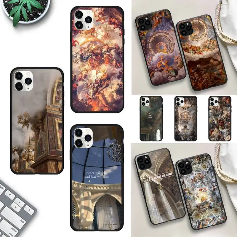 

Palace of versailles The Creation of Adam Art Phone Case For iPhone 13 11 8 7 6 6S Plus X XS MAX 5 5S SE 2020 XR 11 pro Funda