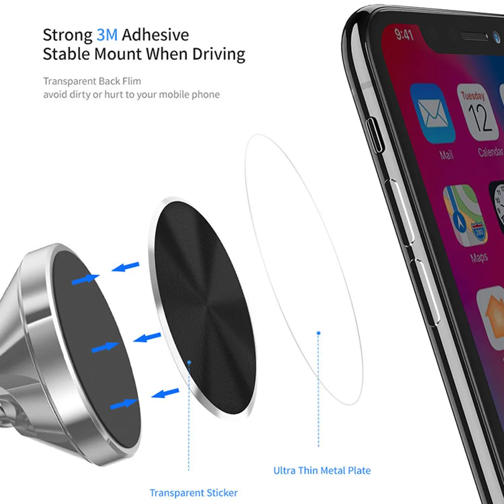 Модная металлическая пластина магнитный диск для автомобильного держателя
