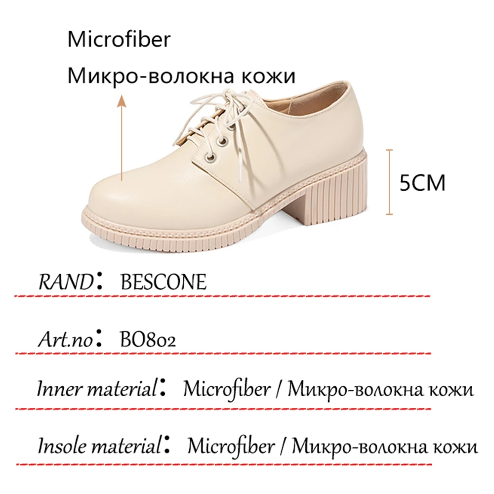 

BESCONE Women Flats Casual Shallow Handmade Female Shoes Cross-Tied Plus Size 33-43 All-Match Fashion Student Lady Shoes BO802