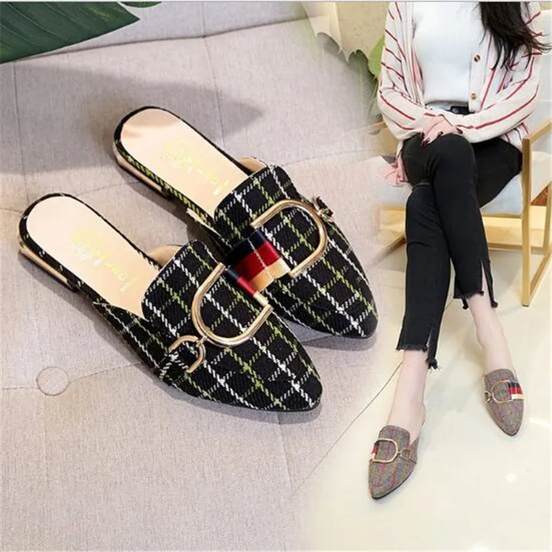 Новинка женская домашняя обувь с квадратными углами легкие удобные слипоны