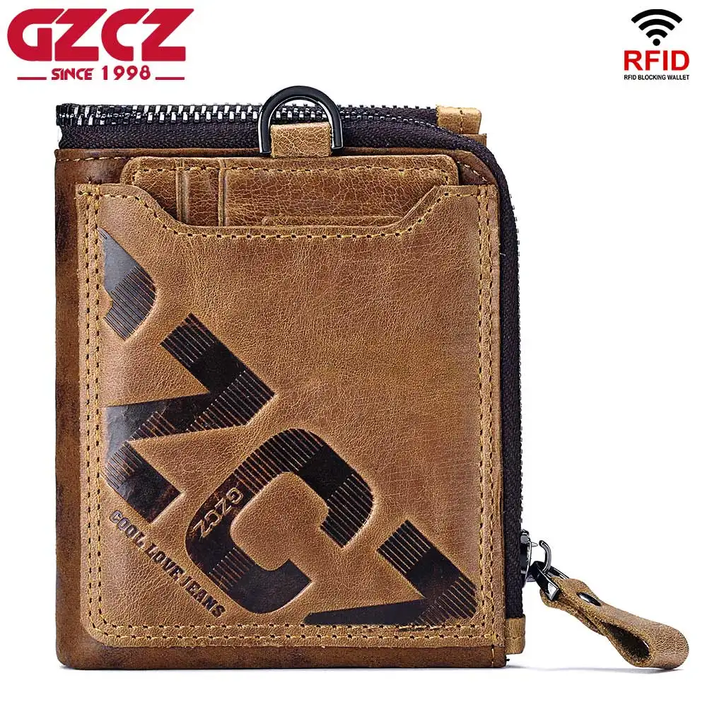 Кошелек GZCZ мужской из натуральной кожи|mens genuine leather walets|wallet menleather walet |