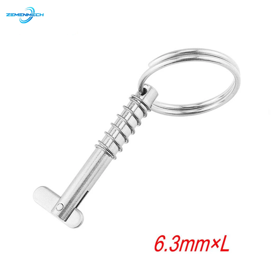 

Zemenmech 6.3mm Marine Grade 316 Stainless Steel Quick Release Pin for Boat Bimini Top Deck Hinge Boat Accessories Shipbuilding