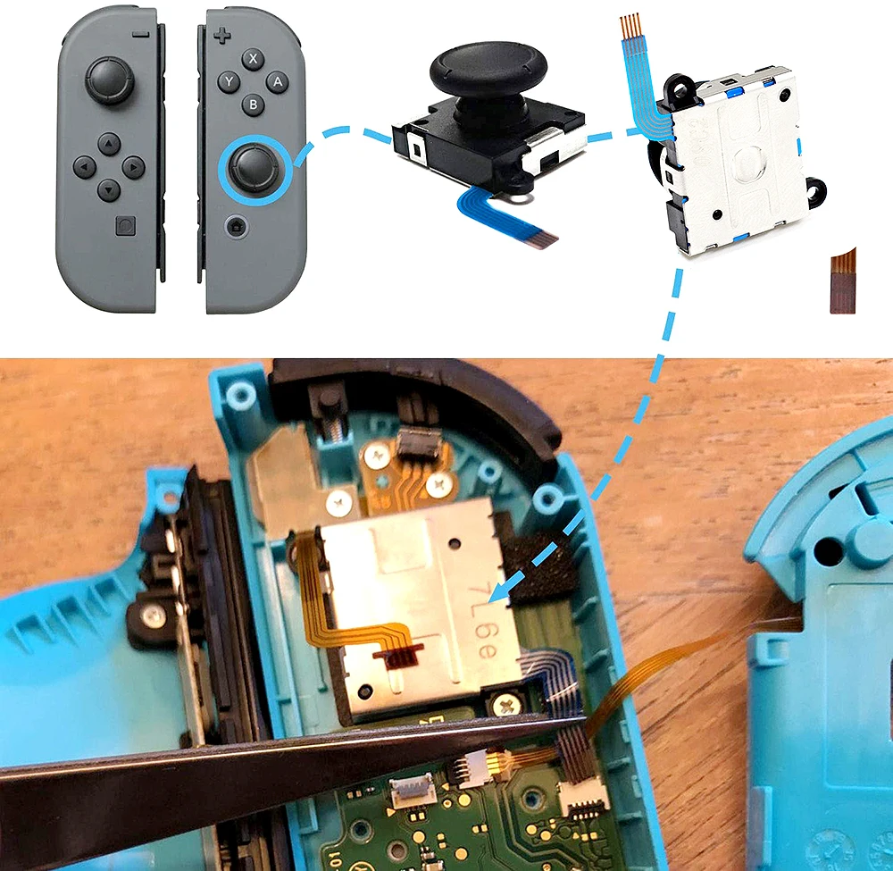 Nintendo Switch 3D аналоговая палочка для Joycon джойстик пальца Sticks сенсор замены NS Lite