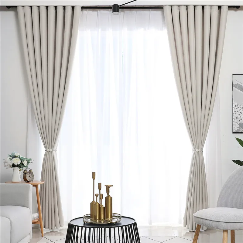 YokiSTG Solid Blackout Curtains For Living Room Bedroom Window Treatments Thermal Insulated Panel Drapes | Дом и сад