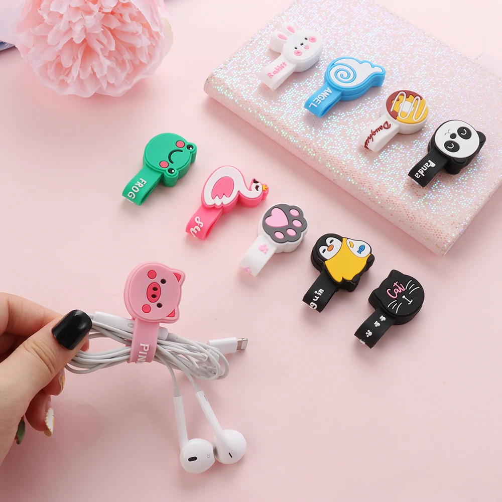 Защитный чехол для наматывания кабеля магнитный мультяшный защитный iPhone usb