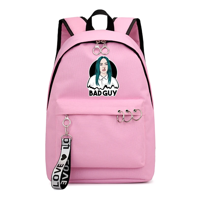1 Рюкзак для путешествий Mochila Billie Eilish рюкзак женская сумка дизайн школьные сумки для девочек-подростков - Цвет: 1