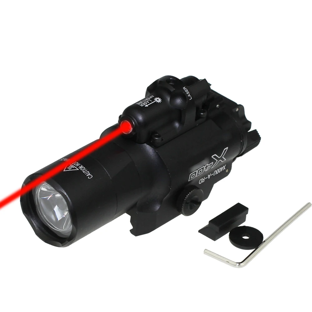Оружие пистолет светильник X400U вспышка светодиодный с Красный лазерный прицел