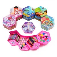 46pcs practical student painting stationery set gift box and girls cute stationery set for kid gift paint school supplies