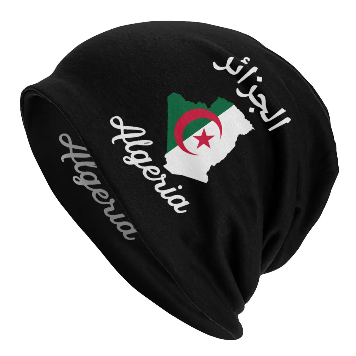 Bonnets Skullies carte drapeau algérien  Goth extérieur  casquettes pour hommes et femmes  chaud