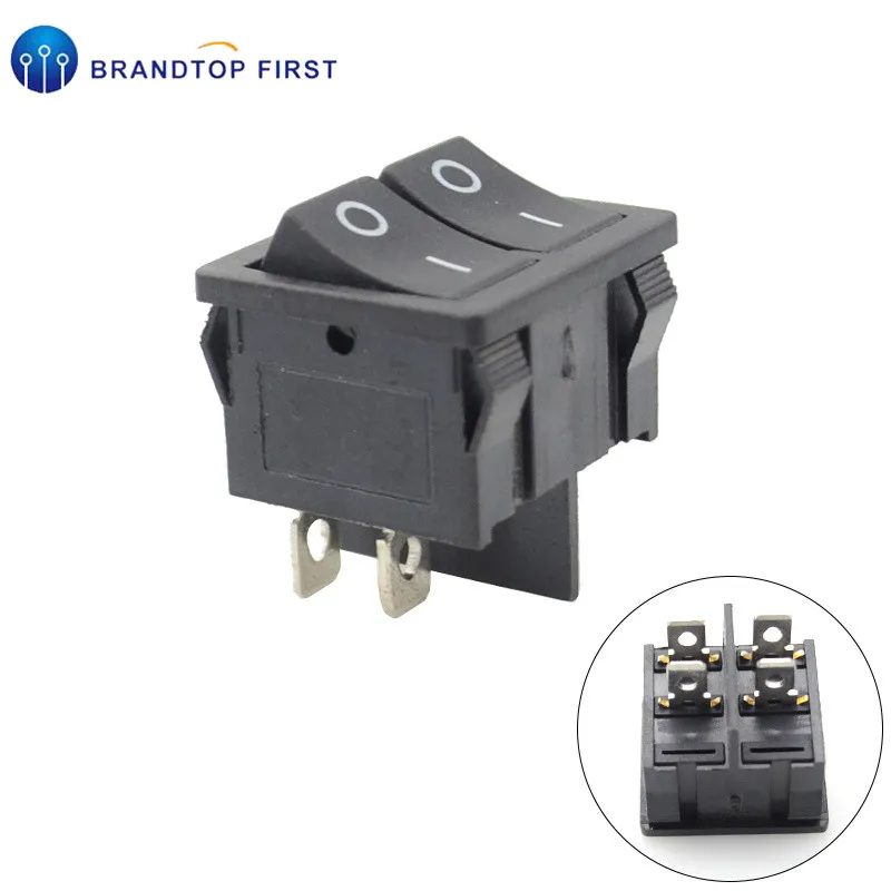 Кулисный переключатель лодочный двойной 4 контакта/6 контактов | Обустройство