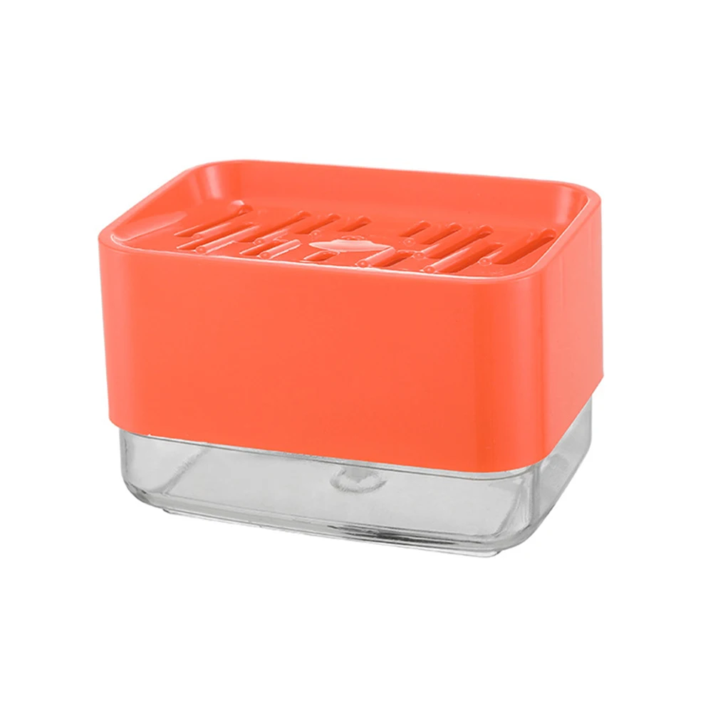 

2 In 1 Compact Tidy Soap Dispenser Practical Storage Countertop Kitchen Sink Sponge Holder Dish Washing Detachable Hand Pump