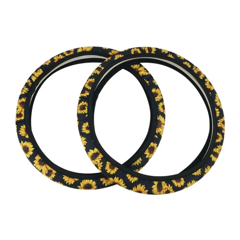 Comfy Durable Sunflower Steering Wheel Cover With Cute Sunflowers Seat Belt | Автомобили и мотоциклы