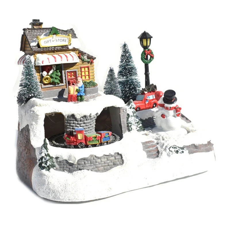 

Luminescent Small House Music LED Light Driven Lighting Christmas Christmas Scene Village Cottage Town Decor