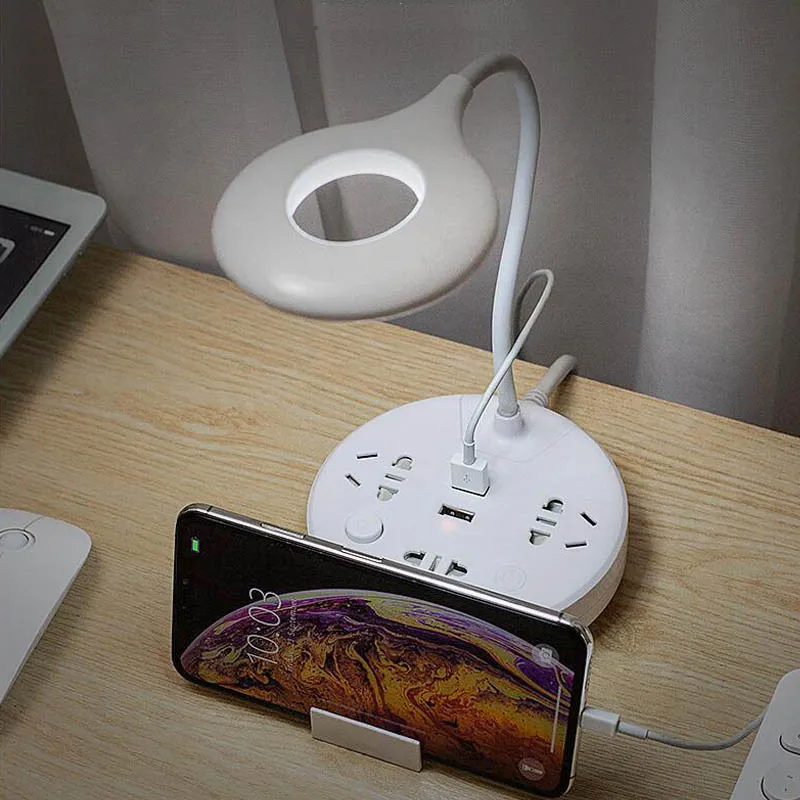 220V 3W LED lamp with socket EU UK plug bulb 5V USB led light clip holder Lampada Spotlight Table Home Decor | Лампы и освещение
