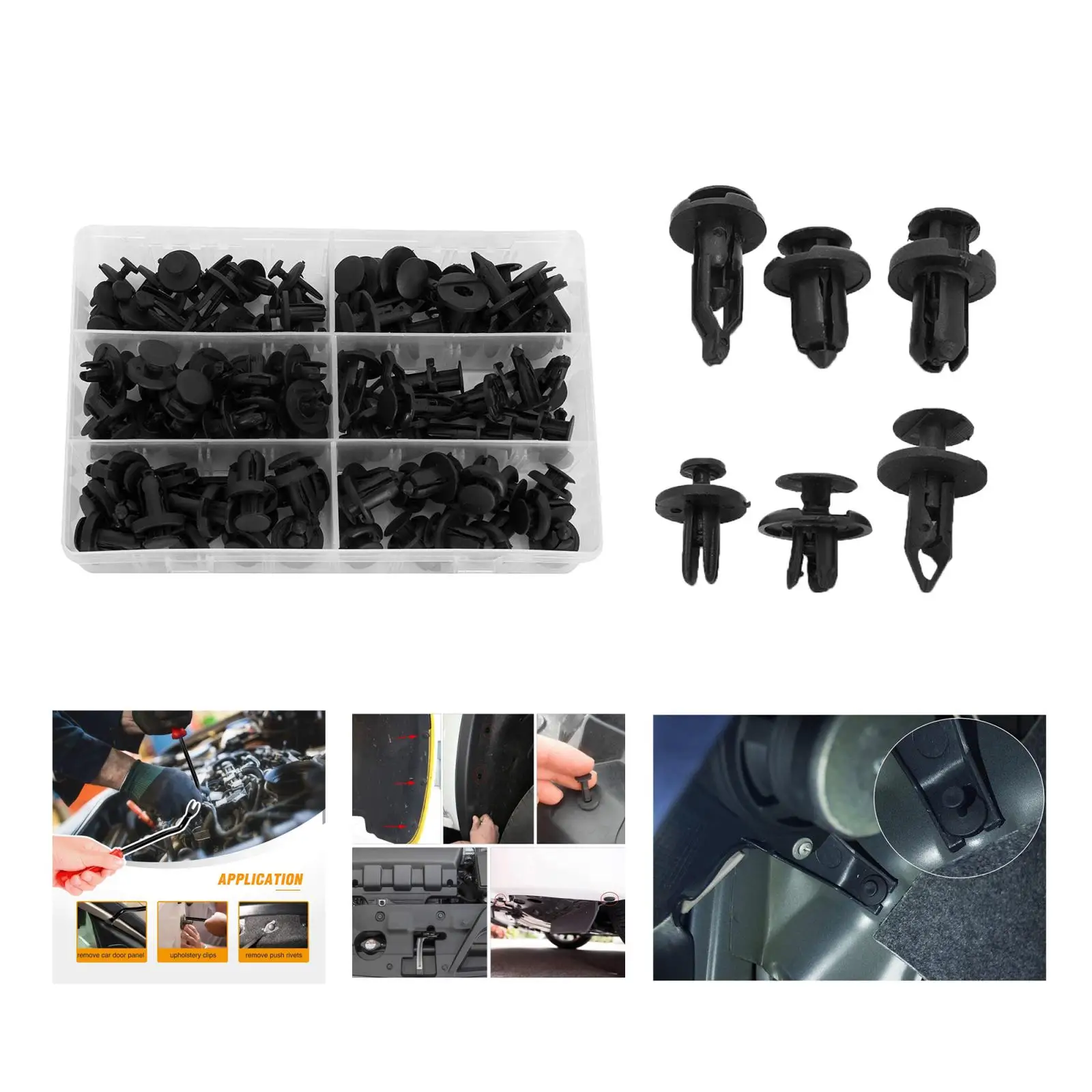 

120PCS Pin Rivets Retainer Clips Auto Fasteners 6 Most Popular Sizes for GM