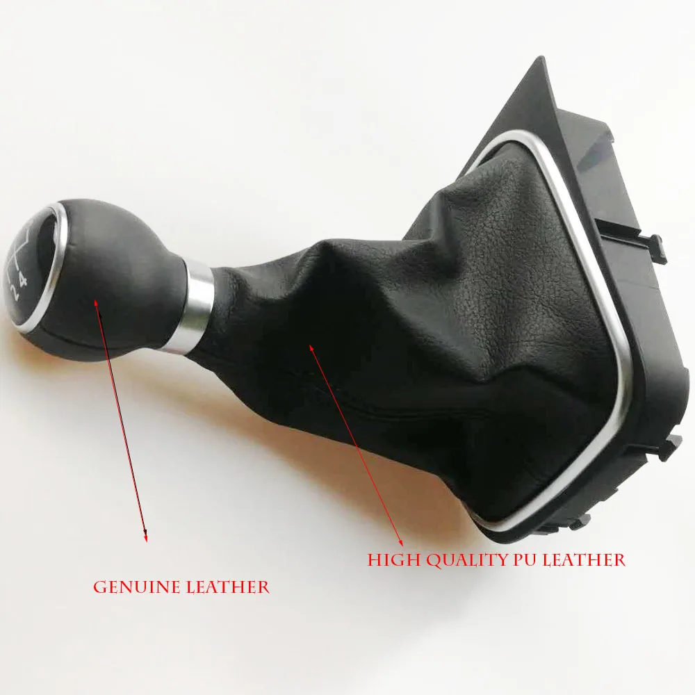 Оригинальные 5 скоростные автомобильные кожаные ручки переключения передач с