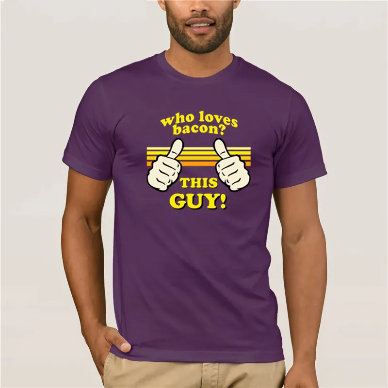 

Funny This Loves Bacon 2020 Fashion summer personality Men T Shirt