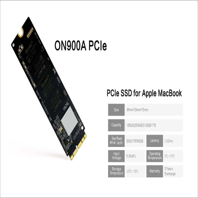Твердотельный накопитель Oscoo 256 ГБ M.2 SSD PCIe для Mac M2 NVMe жесткий диск Gen3x4 3D NAND Flash 1 ТБ