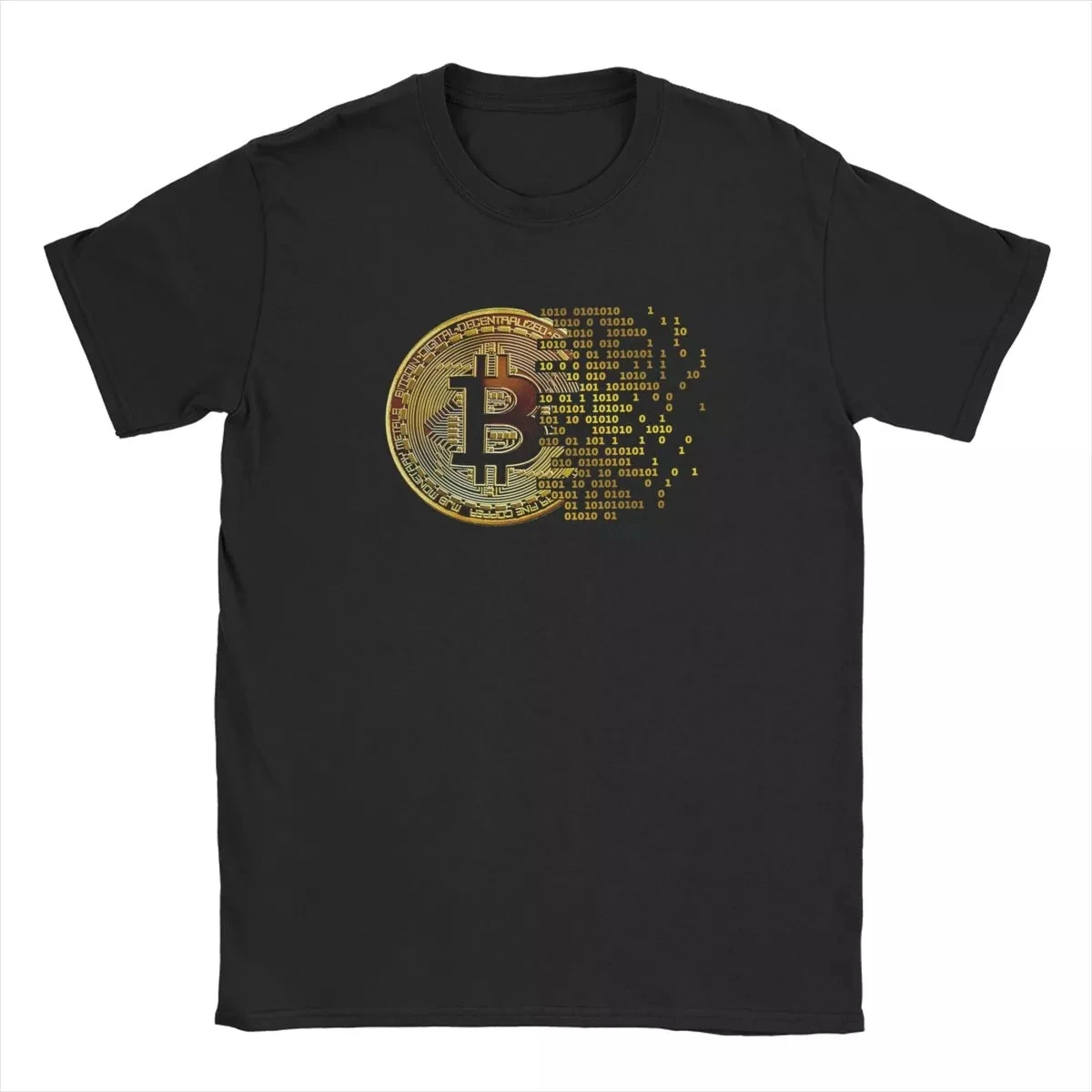 

Ressad Bitcoin Cryptocurrency T-Shirts Men Casual Cotton Tee Shirt Round Neck Short Sleeve T Shirts Graphic Clothing