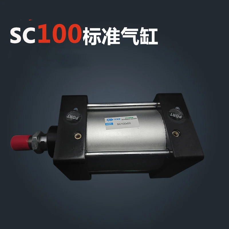 

SC100*100 Free shipping Standard air cylinders valve 100mm bore 100mm stroke single rod double acting pneumatic cylinder