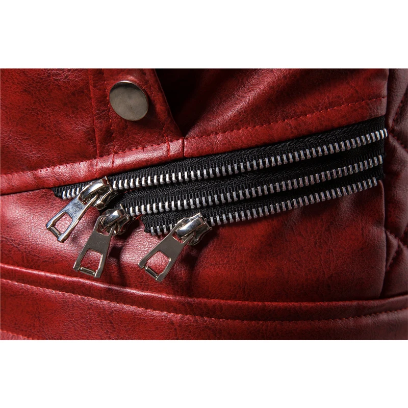 

2020 Spring Men's Leather Jacket Mens Motorcycle PU Coat Fashion Slim Fit Fur Collar Outerwear Male Brand Clothing HX276