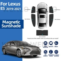 magnetic car sun shade side windows sun visor sunshade mesh for lexus es 2019 2020 2021 uv protection curtain auto accessory