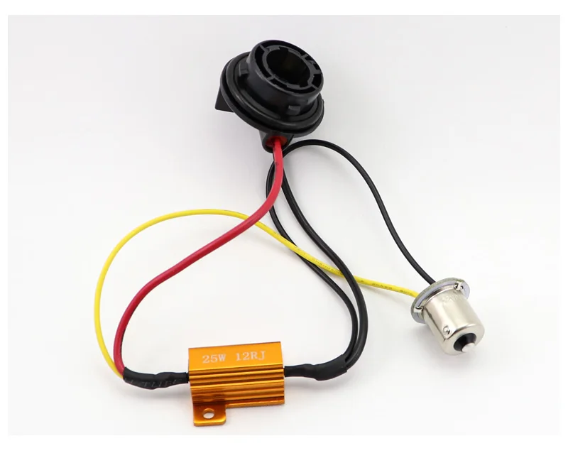 AMYWNTER 1156 BA15S BAU15S P21W 1056 PY21W автомобильный декодер компенсатора светодиодный нагрузочный резистор Автомобильная сирена, легкая в установке, 12В 25W Canbus не мерцает декодер
