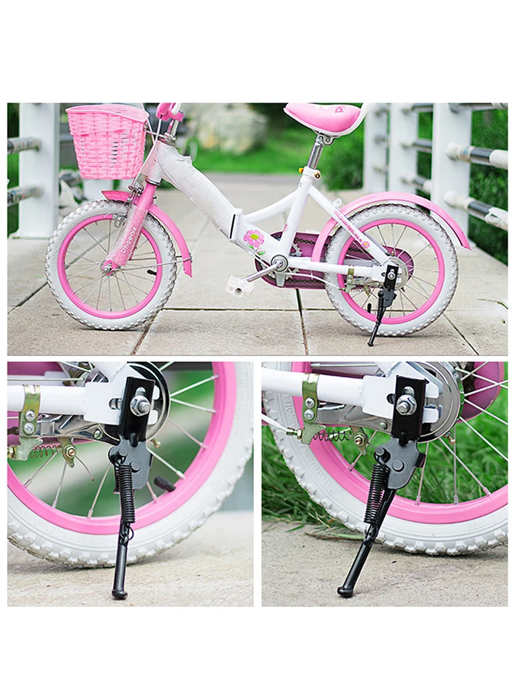

Kids Bike Kickstand Bikes Support Racks Children's Bicycle Single Side Stand For 12/14/16 Inch Bike