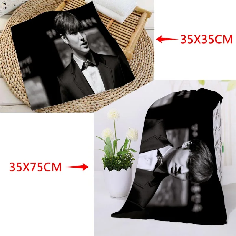 Пользовательское Lee Min Ho печатное квадратное полотенце s Впитывающее