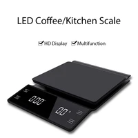 portable black led display kitchen scale coffee scale smart digital scale pour coffee electronic drip coffee scale with timer