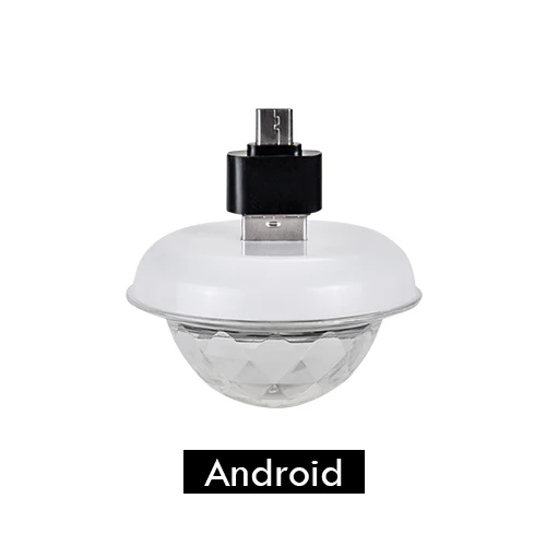 Android Мини светодиодное оборудование для дискотек Портативный USB сценические вечерние украшения DC 5V 5W USB волшебный шар домашнее караоке красочный эффект DJ свет - Цвет: Android