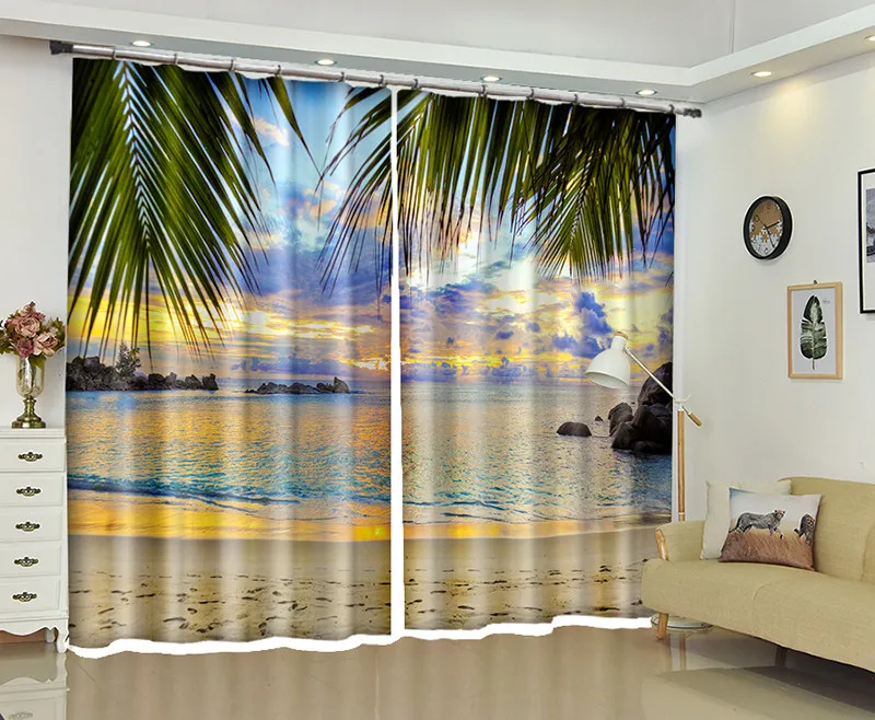 

Curtain Blackout Fabric Luxury 3D Window Curtain Living Room Wedding Bedroom Drapes Customized Size