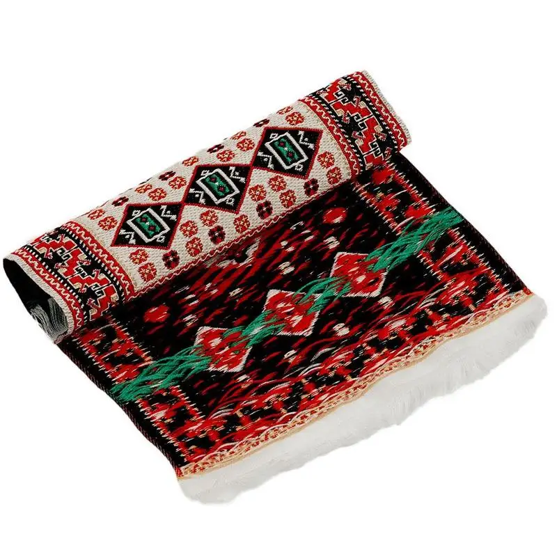 

Dongzhur Red Turkish Carpet 1:12 Doll House Decoration Simulation Toys Carpet Accessories For Kids Simulation R7X9
