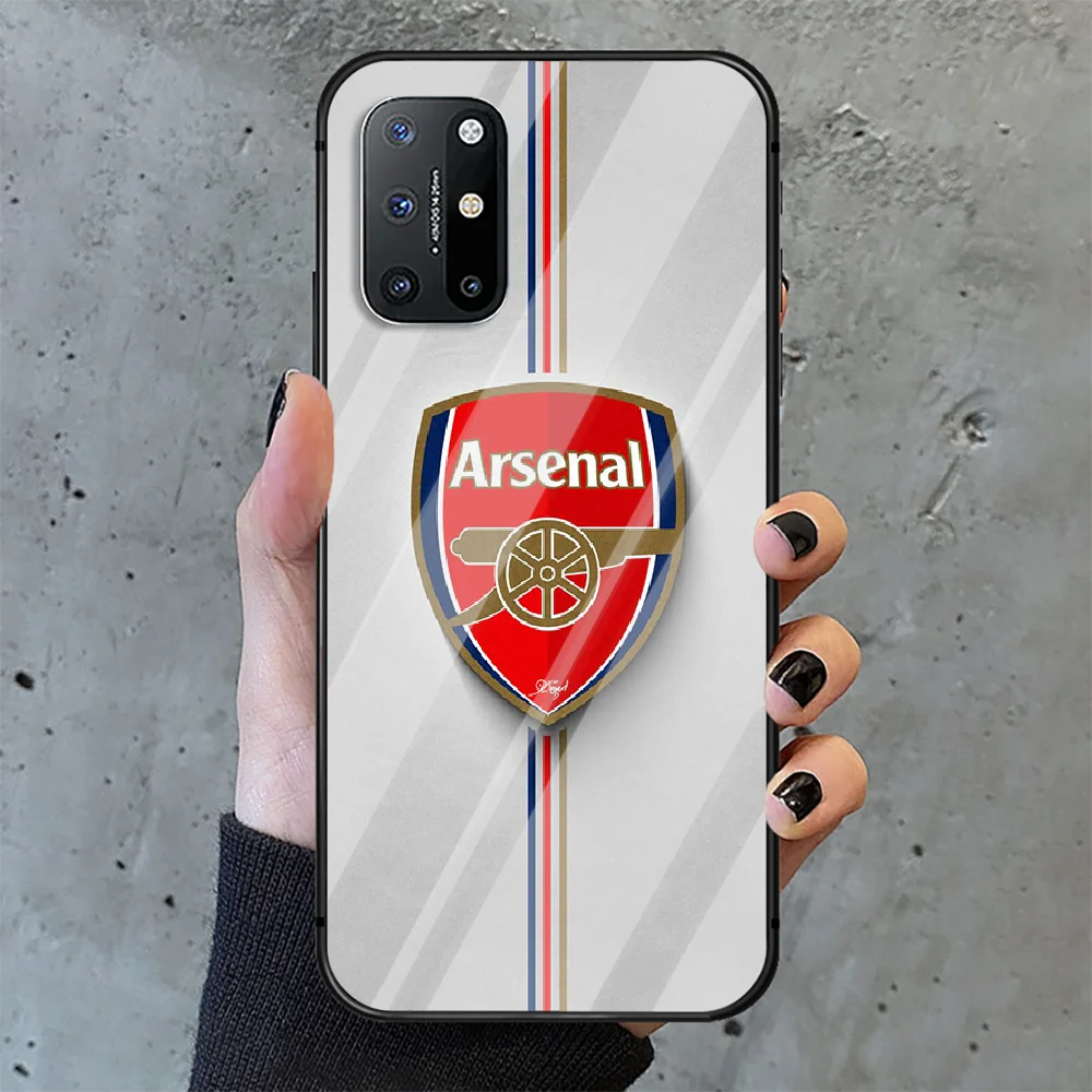 

Arsenals Football Phone Tempered Glass Case Cover For Oneplus 5 6 7 8 9 Nord T Pro Prime Fashion Soft