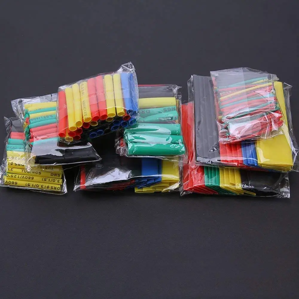 328 Pcs Heat Shrink Tubing 5 Colors 8 Sizes Assorted Tube Wrap Sleeve Set Combo | Электронные компоненты и