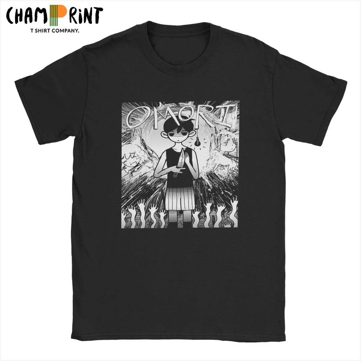 

Omori Basil Aubrey Аниме футболки игровые для мужчин винтажные футболки из чистого хлопка футболка с коротким рукавом и круглым вырезом Топы с граф...