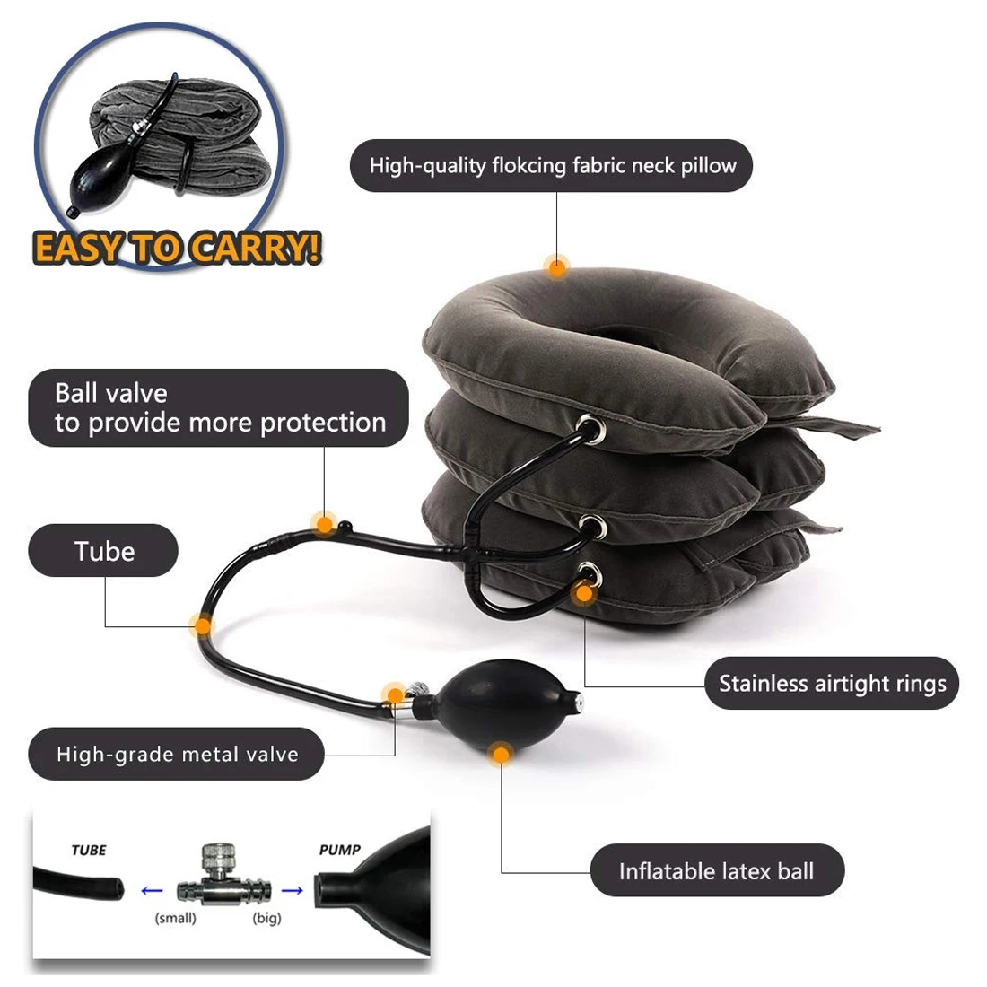 

Аппарат медицинский ортопедический для снятия симптомов боли в шее, сине-коричневый