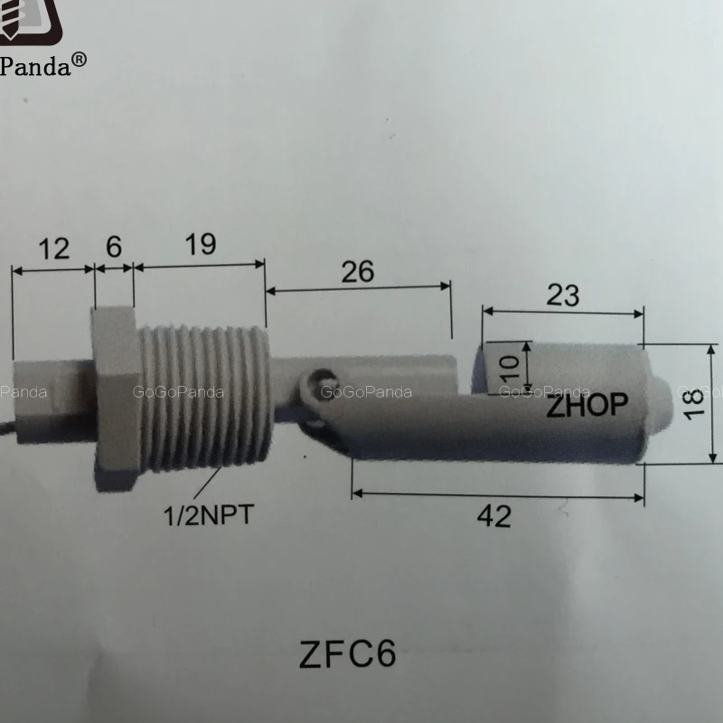 Бесплатная доставка 1 шт. ZFC6 антикоррозийный 1/2NPT датчик уровня воды и жидкости