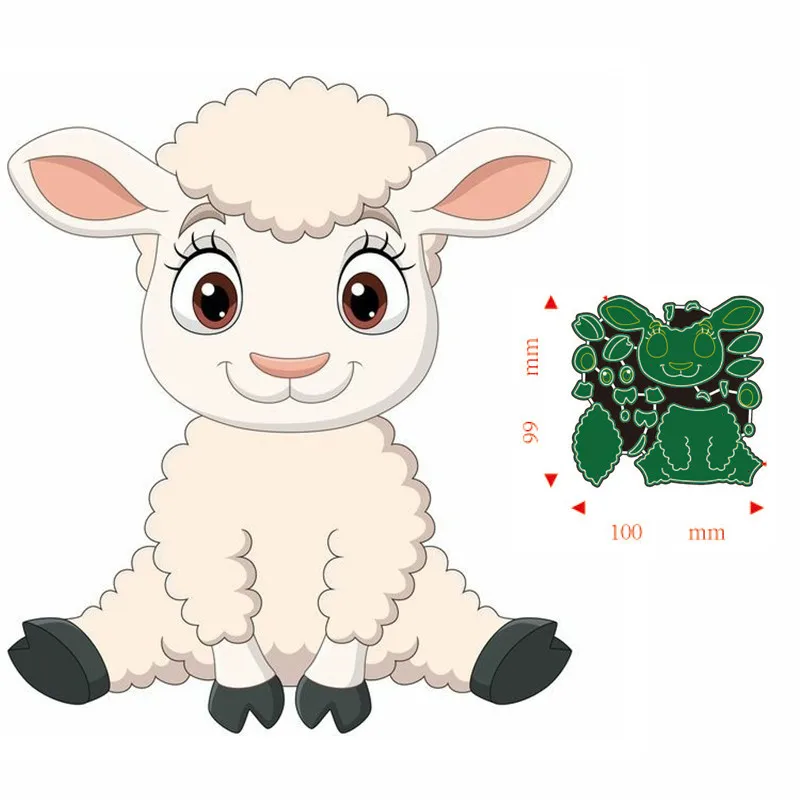 Металлические Вырубные штампы животные овца Сделай Сам Скрапбукинг