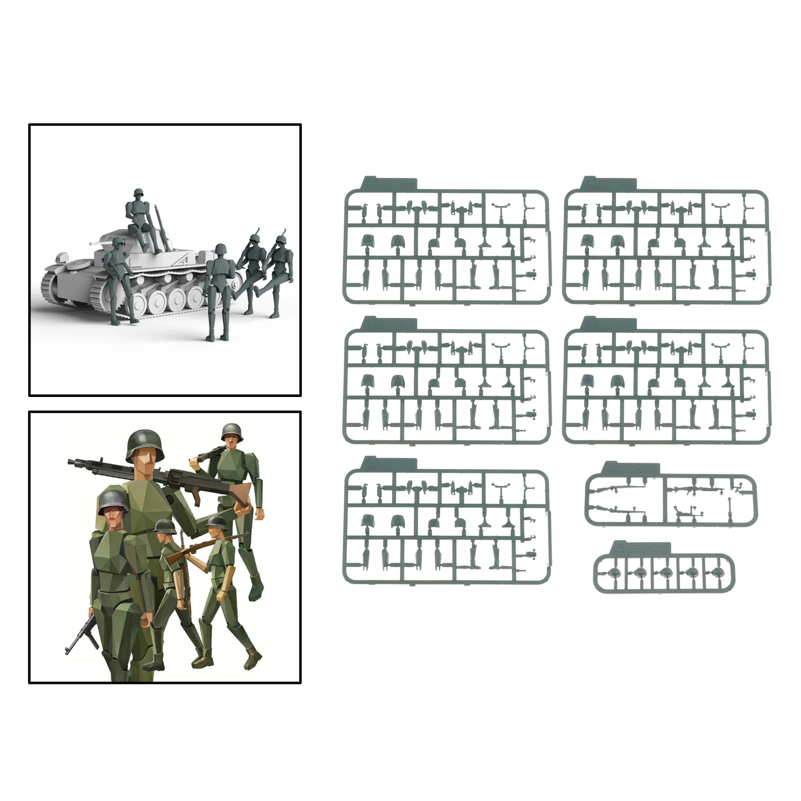 

1/35 The Second German Toys 3G Assembling Soldiers Figures Building Kit