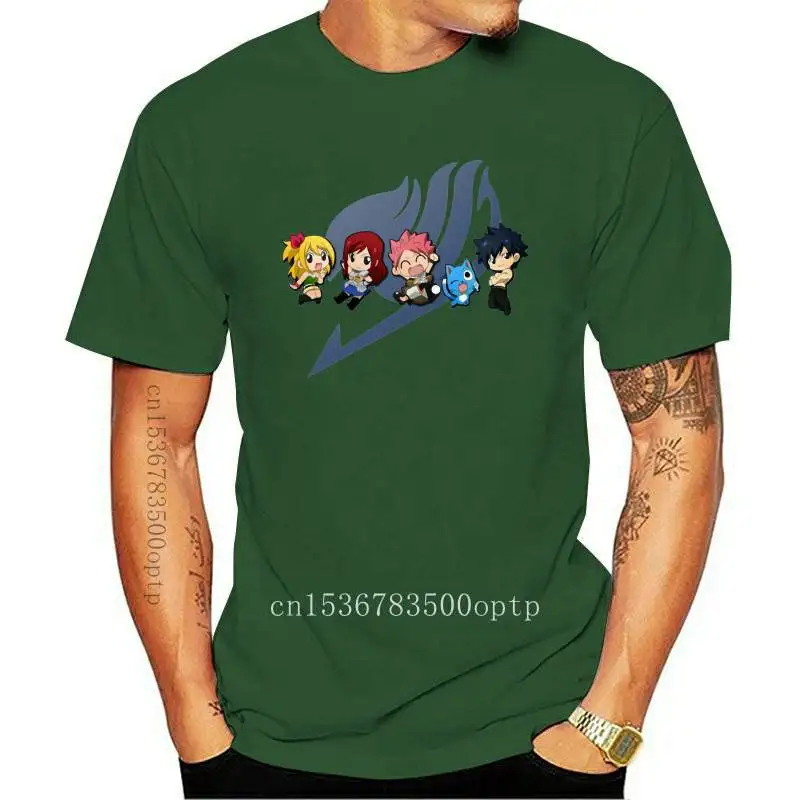 

New Nian Bin Men's Fairy Tail Anime Logo Casual Tee Black 2803K