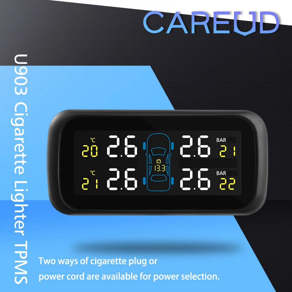 Система контроля давления в шинах TPMS U903 беспроводной прибор с ЖК дисплеем 4