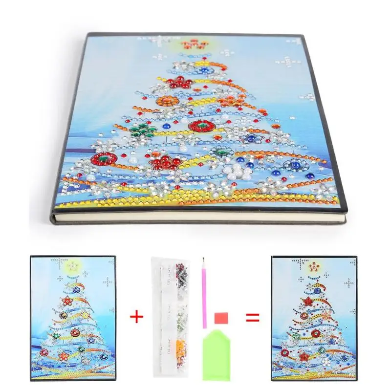 60 страниц Алмазный альбом для рисования DIY Рождество Navidad алмаз особенной формы вышивка крестиком A5 тетрадь Дневник Книга