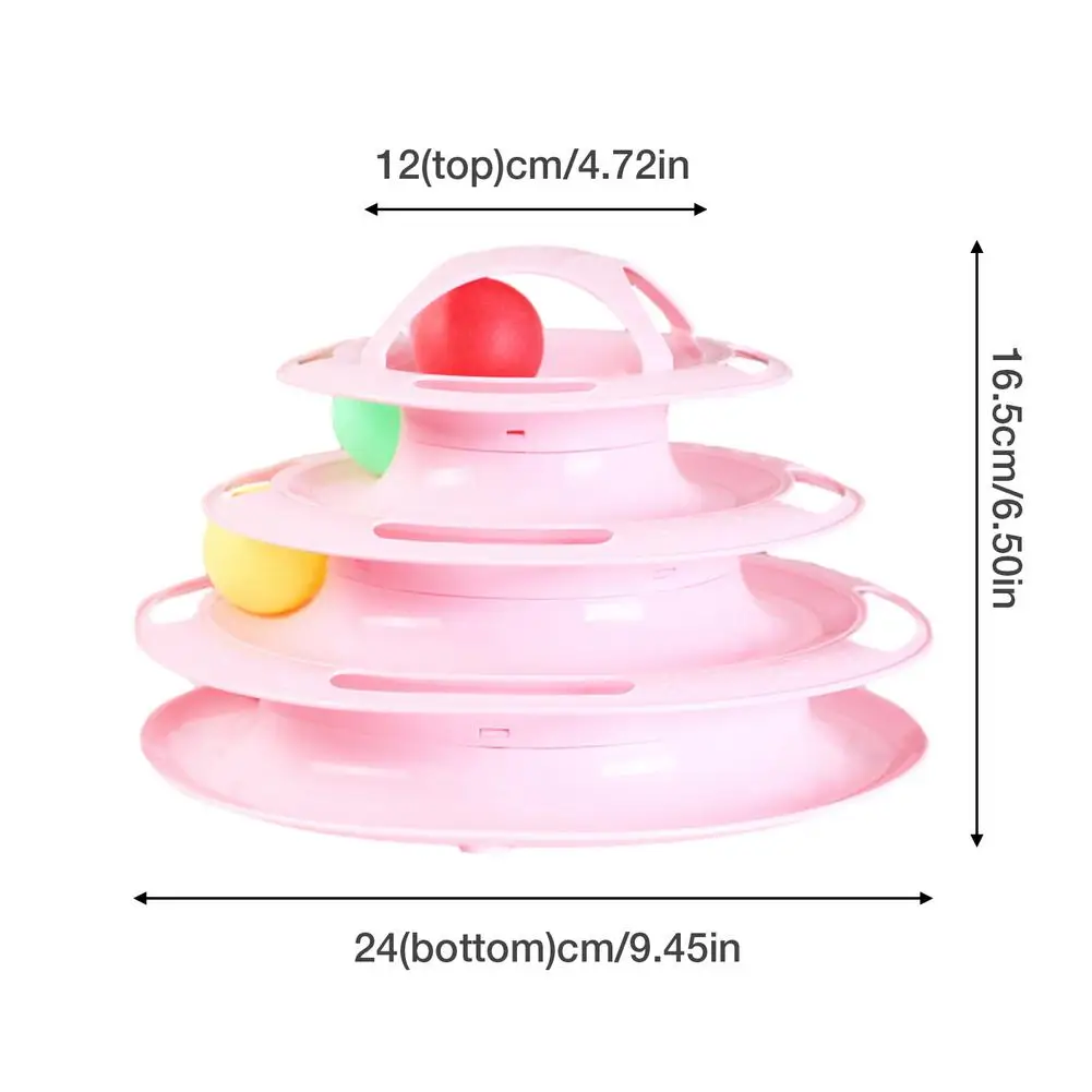 Cat Toy Tower 4 Levels Tunnel Interactive Intelligence Training Tray Pet Products Moving Balls Track | Дом и сад