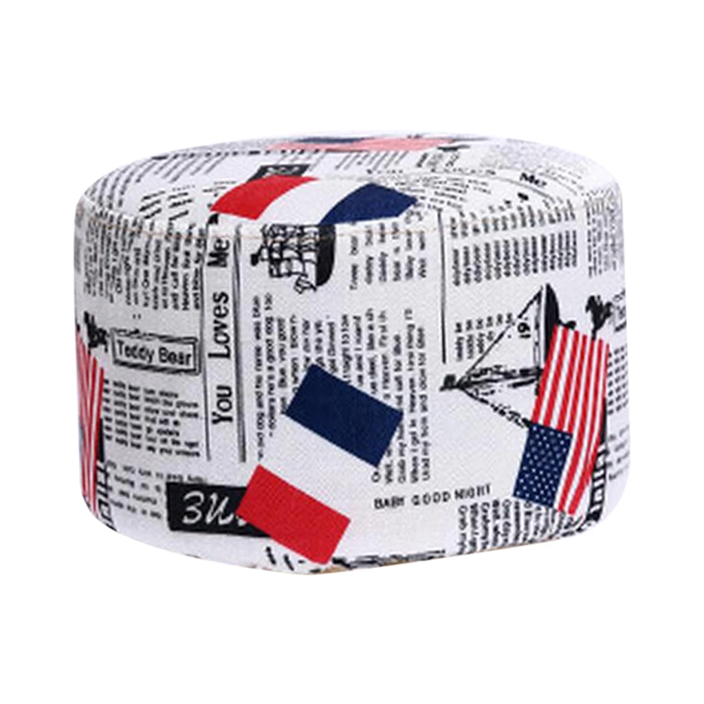 28x18 см круглого стола Лен тканевая скамеечка для ног крышка деревянный табурет