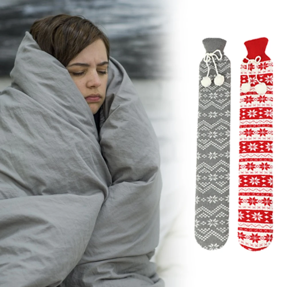 

Long Water Injection Rubber Hot Water Bottle Warm Water Bag Warm Handbag Christmas Gift Hot Water Bottle With Cloth Cover 70cm