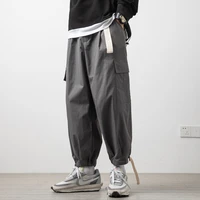 streetwear black mens harem joggers pants men cargo pants mens baggy jogging sweatpants korean style fashion wide leg pants
